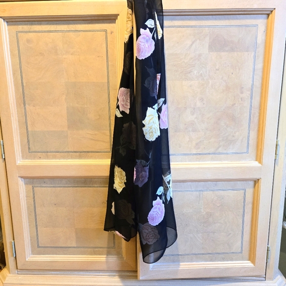 Three Sheer Woman's Scarfs, 2 Square, 1 Rectangle, Pastel & Neutral Colors - Picture 8 of 16